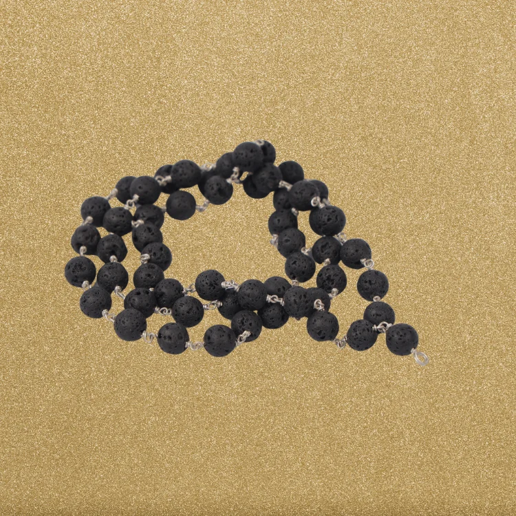 Krishna Shaligram Mala in Silver Wire